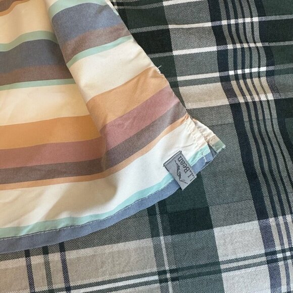 LL Bean Button Up Short Sleeve Shirt Mens XL Mulitcolor Striped Fishing Outdoor - Picture 12 of 12